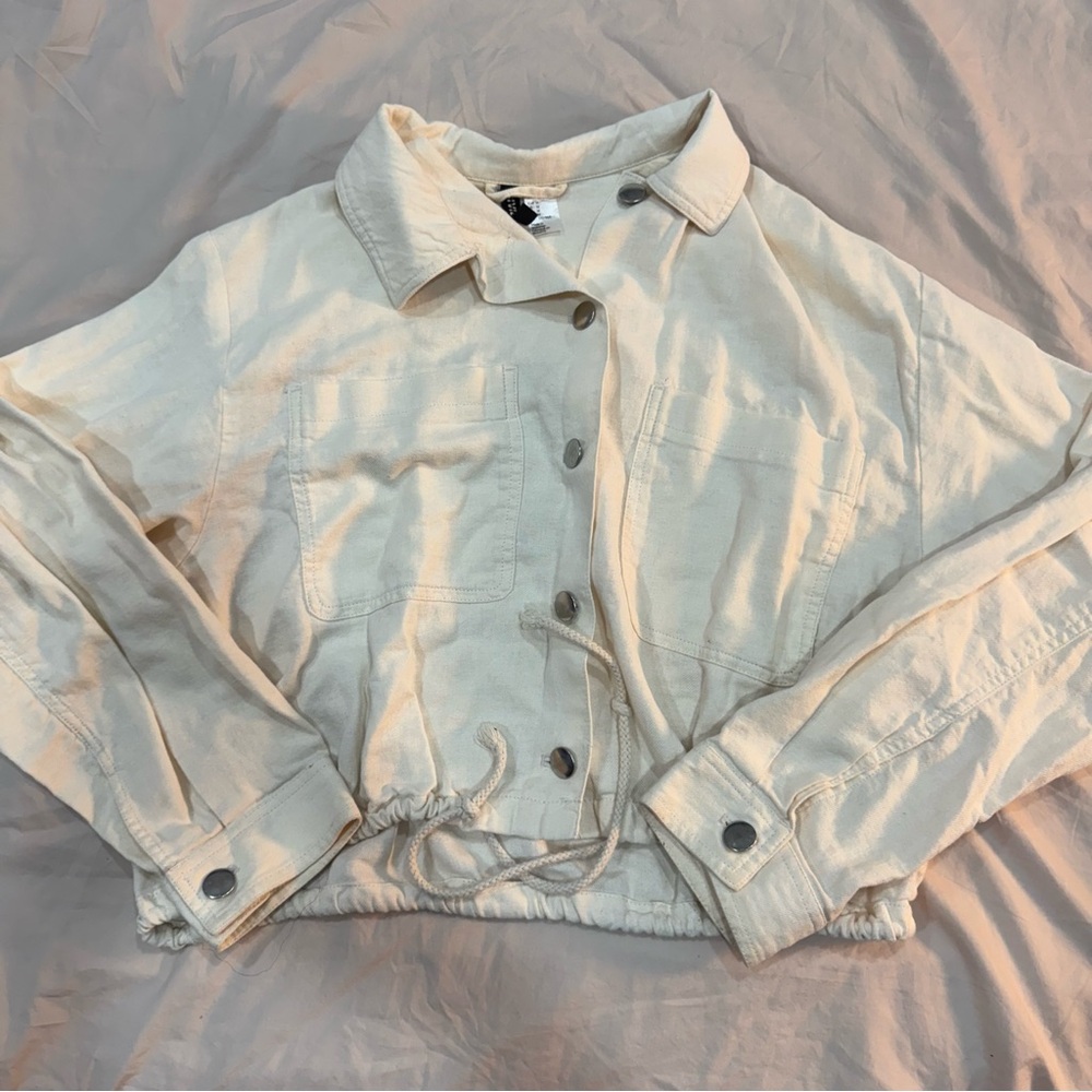 Cream Button Up Jacket - Picture 3 of 5